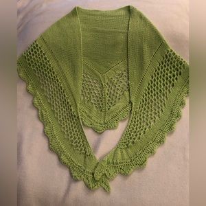 Hand Knit Scarf approximately 70” x 23”. Versatile stylings. Artisan knit, NWOT